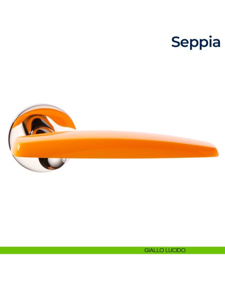 Maniglia per porta Seppia Frascio giallo lucido