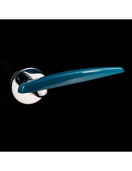 Maniglia per porta Seppia Frascio ottanio lucido