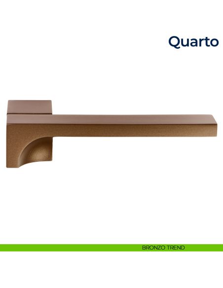 Maniglia per porta Quarto Frascio con rosetta minimale bronzo trend