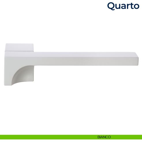 Maniglia per porta Quarto Frascio con rosetta minimale bianco