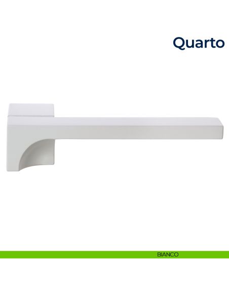 Maniglia per porta Quarto Frascio con rosetta minimale bianco
