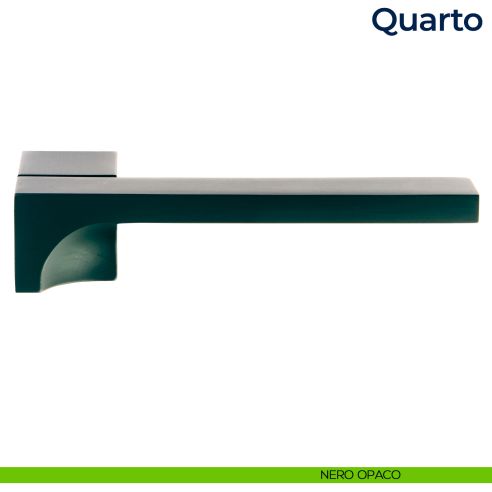 Maniglia per porta Quarto Frascio con rosetta minimale nero