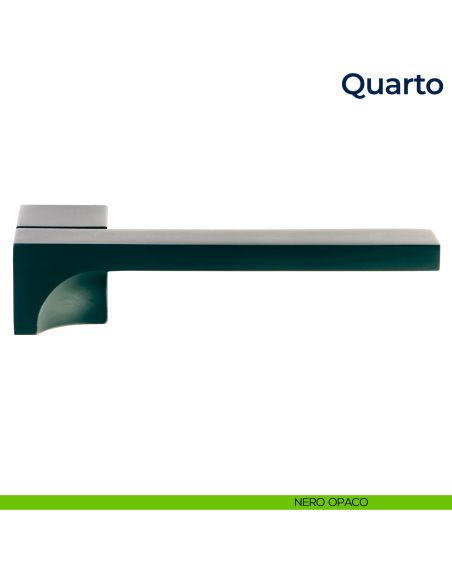 Maniglia per porta Quarto Frascio con rosetta minimale nero