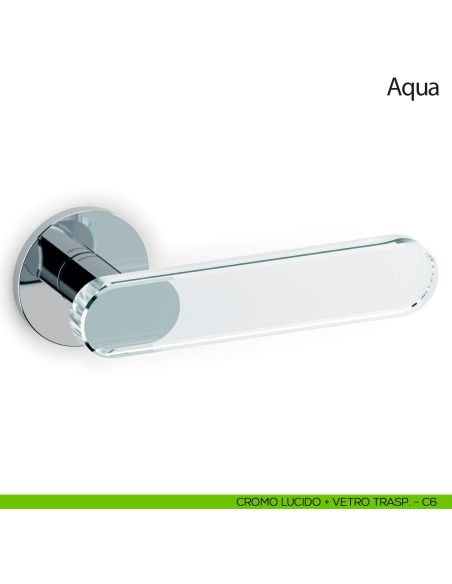 Maniglia per porta Aqua Olivari cromo lucido