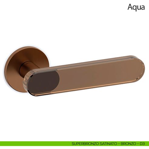 Maniglia per porta Aqua Olivari superbronzo