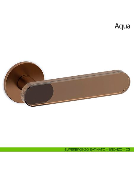 Maniglia per porta Aqua Olivari superbronzo