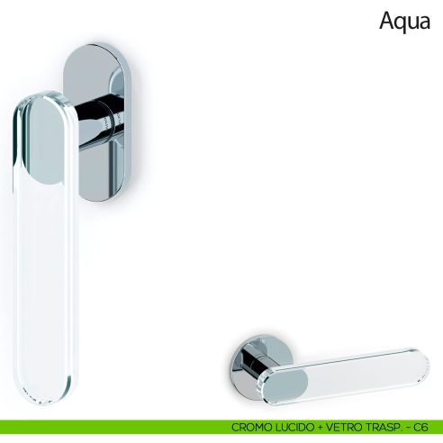 Maniglia per finestra martellina DK Aqua Olivari cromo lucido