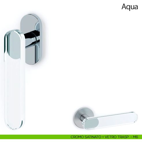 Maniglia per finestra martellina DK Aqua Olivari cromo satinato