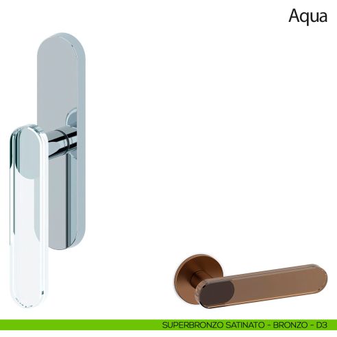 Maniglia per finestra cremonese Aqua Olivari superbronzo satinato