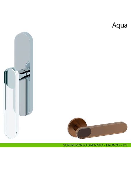 Maniglia per finestra cremonese Aqua Olivari superbronzo satinato