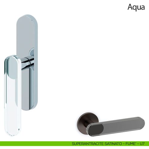 Maniglia per finestra cremonese Aqua Olivari superantracite satinato