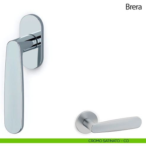 Maniglia per finestra martellina DK Brera Olivari cromo satinato
