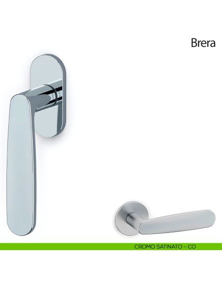 Maniglia per finestra martellina DK Brera Olivari cromo satinato