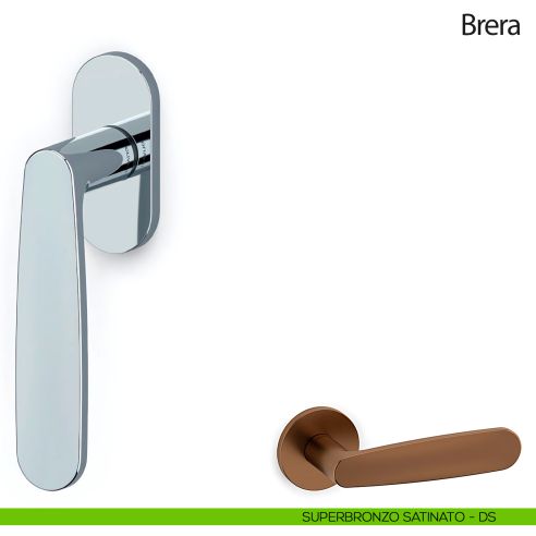 Maniglia per finestra martellina DK Brera Olivari superbronzo satinato
