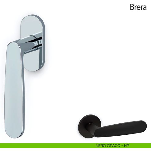 Maniglia per finestra martellina DK Brera Olivari neropaco