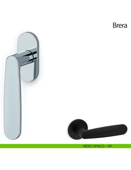 Maniglia per finestra martellina DK Brera Olivari neropaco