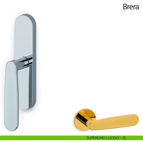 Maniglia per finestra cremonese Brera Olivari superoro lucido