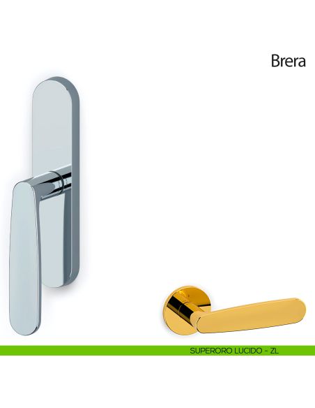 Maniglia per finestra cremonese Brera Olivari superoro lucido
