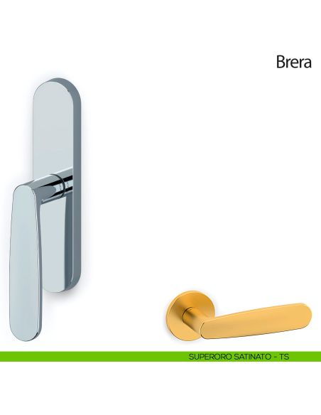 Maniglia per finestra cremonese Brera Olivari superoro satinato