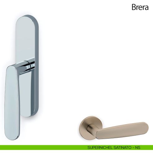 Maniglia per finestra cremonese Brera Olivari supernichel satinato