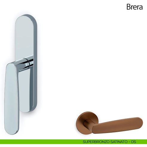 Maniglia per finestra cremonese Brera Olivari superbronzo satinato
