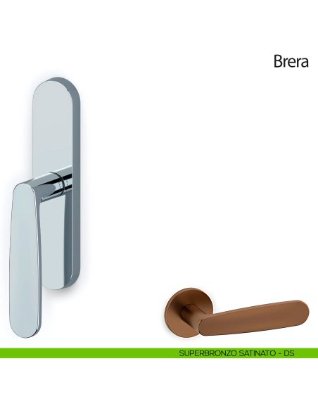 Maniglia per finestra cremonese Brera Olivari superbronzo satinato