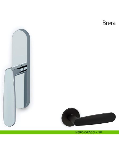 Maniglia per finestra cremonese Brera Olivari nero opaco