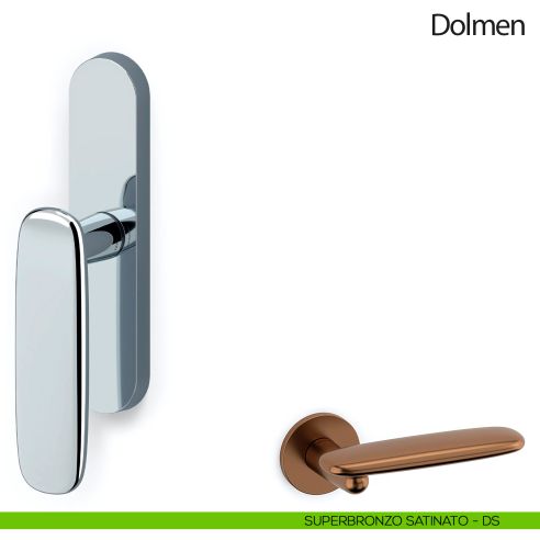 Maniglia per finestra cremonese Dolmen Olivari superbronzo satinato