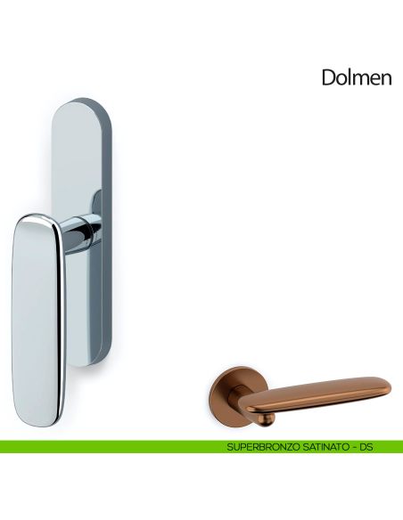 Maniglia per finestra cremonese Dolmen Olivari superbronzo satinato