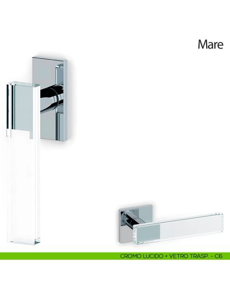 Maniglia per finestra martellina DK Mare Olivari cromo