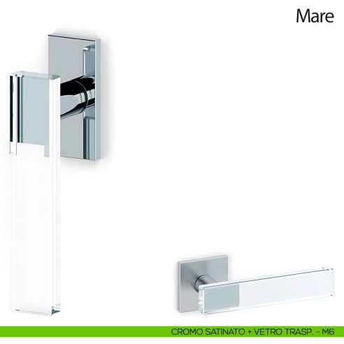 Maniglia per finestra martellina DK Mare Olivari cromo satinato