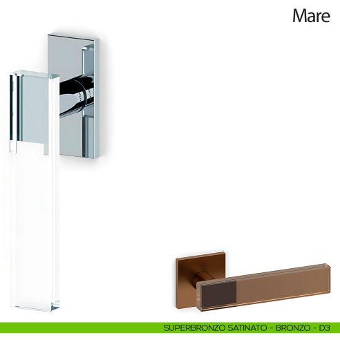 Maniglia per finestra martellina DK Mare Olivari superbronzo satinato