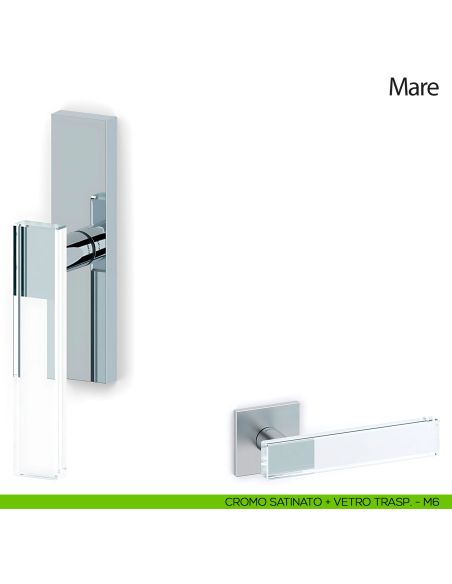 Maniglia per finestra cremonese Mare Olivari cromo satinato