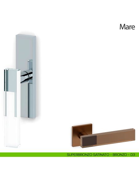 Maniglia per finestra cremonese Mare Olivari superbronzo satinato