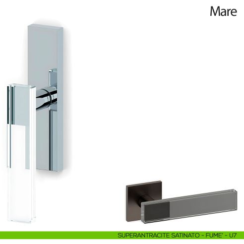 Maniglia per finestra cremonese Mare Olivari superantracite satinato