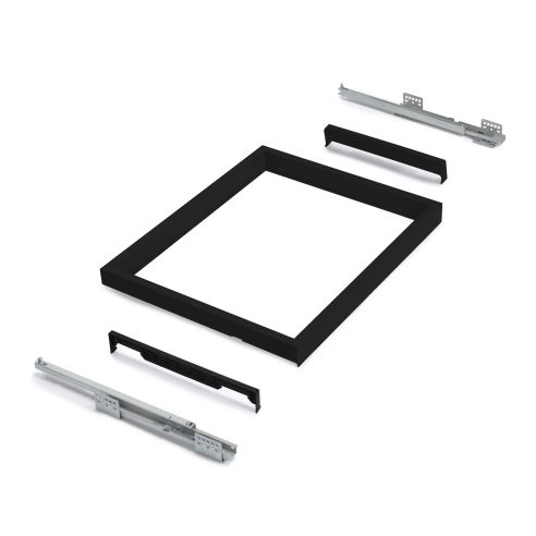 Emuca Kit di cassetti organizzatori, vassoio e telaio a scorrimento con chiusura ammortizzata per armadi, regolabile, modulo 900