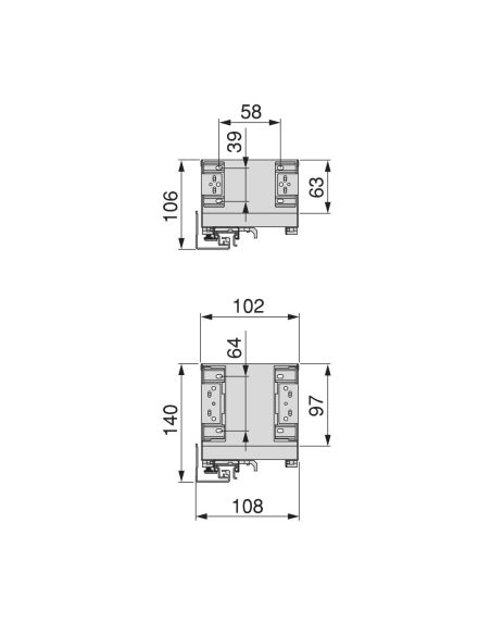 Emuca Portabottiglie laterale estraibile Titane Simplex con chiusura soft, modulo 150 mm, Grigio antracite