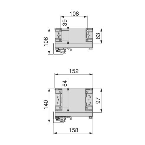 Emuca Portabottiglie laterale estraibile Titane Simplex con chiusura soft, modulo 200 mm, Grigio antracite