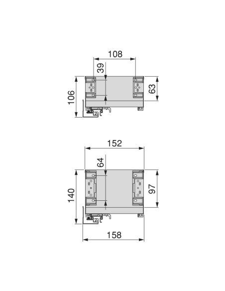Emuca Portabottiglie laterale estraibile Titane Simplex con chiusura soft, modulo 200 mm, Grigio antracite