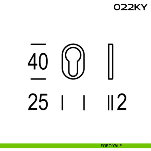 Bocchetta foro yale ovale Minimal Line 022 Reguitti Inox disegno
