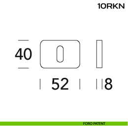 Bocchetta foro chiave rettangolare Minimal Line 10R Reguitti Inox 2