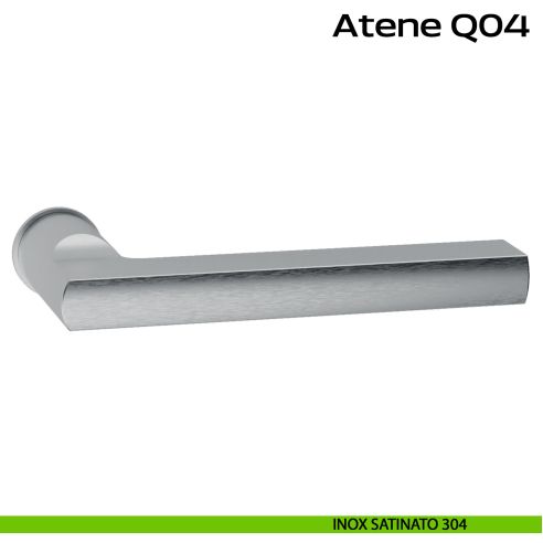 Maniglia in acciaio per porta Atene Minimal Q04 Reguitti Inox acciaio inox