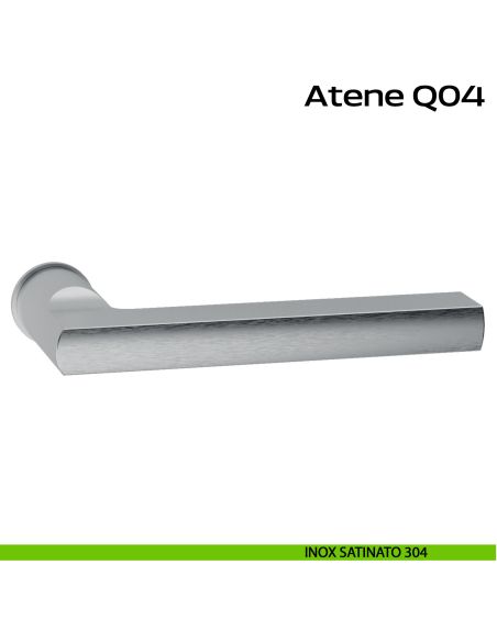 Maniglia in acciaio per porta Atene Minimal Q04 Reguitti Inox acciaio inox