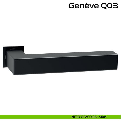 Maniglia in acciaio per porta Geneve Minimal Q03 Reguitti Inox nero