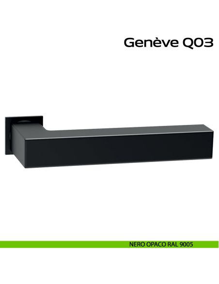 Maniglia in acciaio per porta Geneve Minimal Q03 Reguitti Inox nero