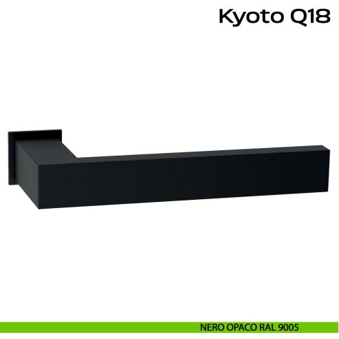 Maniglia in acciaio per porta Kyoto Minimal Q18 Reguitti Inox nero