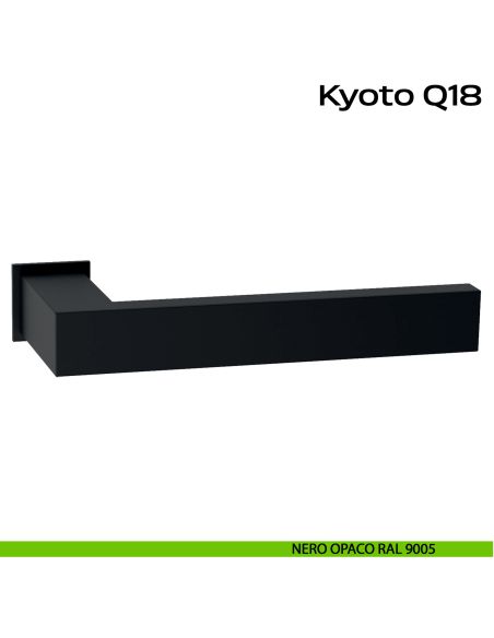 Maniglia in acciaio per porta Kyoto Minimal Q18 Reguitti Inox nero