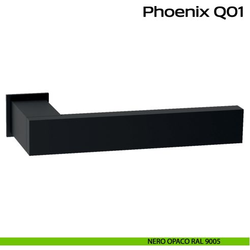 Maniglia in acciaio per porta Phoenix Minimal Q01 Reguitti Inox nero