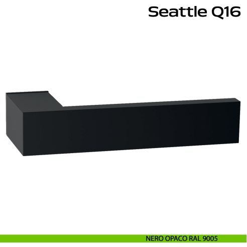 Maniglia in acciaio per porta Seattle Minimal Q16 Reguitti Inox nero