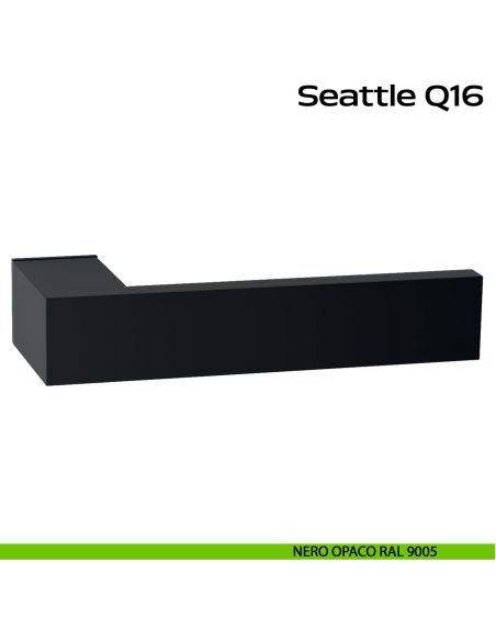 Maniglia in acciaio per porta Seattle Minimal Q16 Reguitti Inox nero